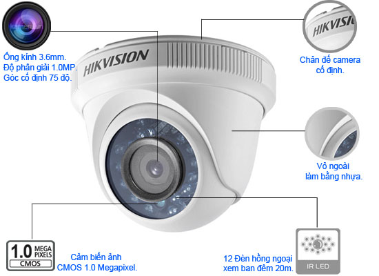 Chi tiết cơ bản camera HikVision DS-2CE56C0T-IRP