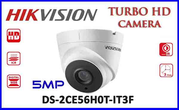 Camera Hikvision DS-2CE56H0T-IT3F thiết kế đẹp và nhỏ gọn