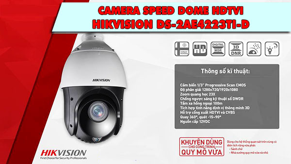 Camera HD-TVI Speed dome 2Mp Hikvision DS-2AE4215TI-D