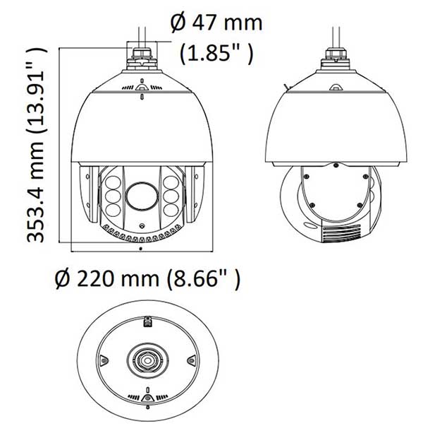Chi tiết kỹ thuật camera Speed Dome Hikvision DS-2AE7225TI-A(C)