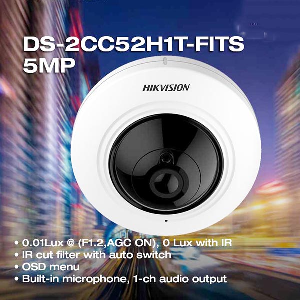 Hikvision DS-2CC52H1T-FITS có độ phân giải lên tới 5.0MP