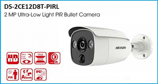 Camera Thân HDTVI 2MP Hikvison DS-2CE12D8T-PIRL