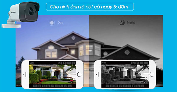 DS-2CE16F1T-ITP thân hồng ngoại có thể quan sát rõ nét cả ngày lẫn đêm