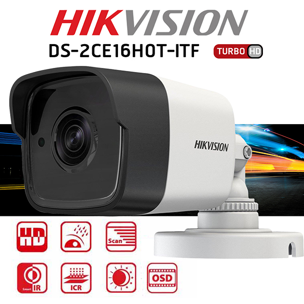 Camera Hikvision DS-2CE16H0T-ITF 5.0M màu trắng, nhiều tính năng hiện đại