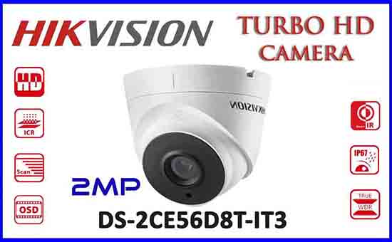 Camera Dome HDTVI Turbo 4.0 Hikvison DS-2CE56D8T-IT3 2MP
