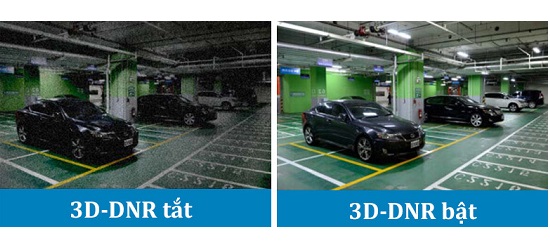 Chức năng 3D-DNR cho hình ảnh sắc nét không nhòe và bị giật