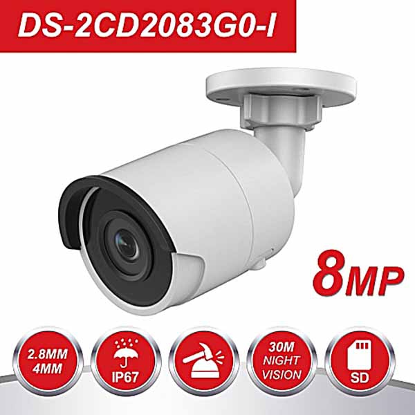 Camera IP Thân Trụ Mini 8MP HIkvision DS-2CD2083G0-I thiết kế nhỏ gọn xinh xắn