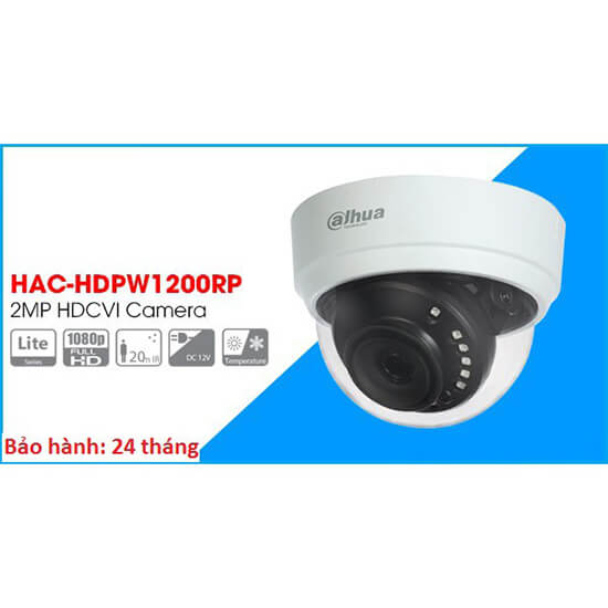 Camera Dahua HAC-HDPW1200RP-S3  dang dome thiết kế đẹp mắt và tinh tế 