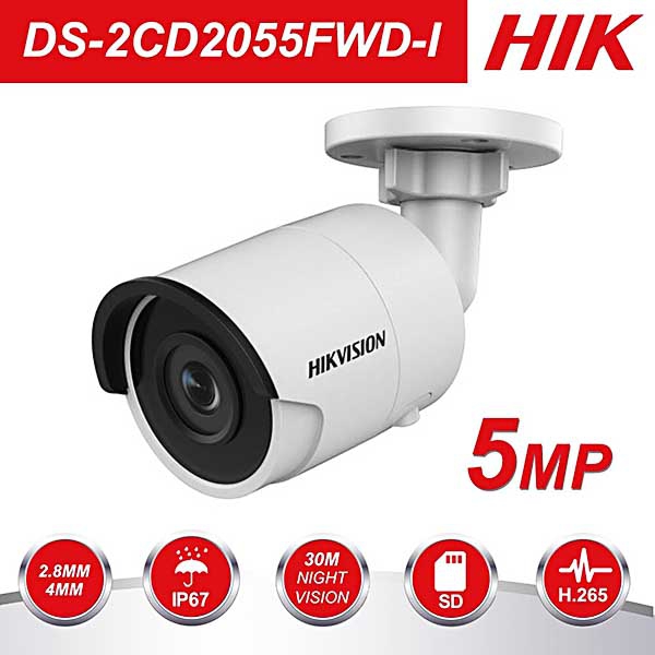 Camera IP Thân Ống mini Hikvison DS-2CD2055FWD-I đa năng tiện lợi