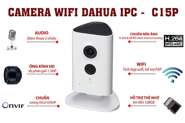 Camera giám sát không dây giá rẻ Dahua IPC-C15P