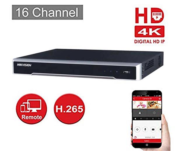 Hikvison DS-7616NI-K2 chuẩn mã hóa H.265+ giúp tiết kiệm hơn 50% dung lượng lưu trữ