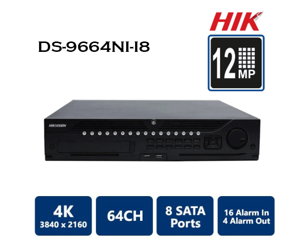 Đầu ghi Hình IP Cao Cấp 64 Kênh Hikvision DS-9664NI-I8