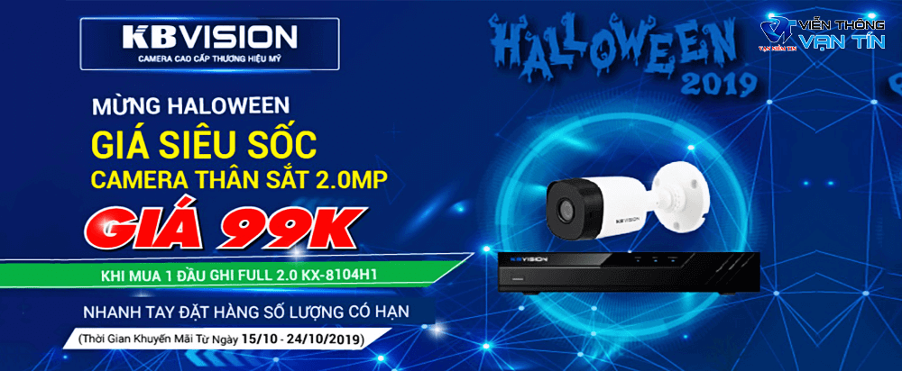 khuyến mãi sốc camera kbvision mừng halloween