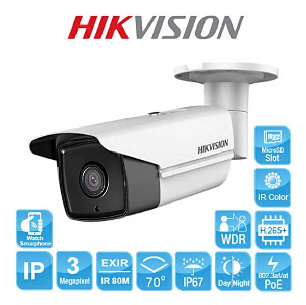 Camera IP Hikvision DS-2CD2T35FWD-I8 sát thủ bóng đêm quan sát không bỏ sót chi tiết nào