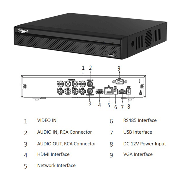Đầu Ghi Hình HDCVI 8 Kênh chuẩn H.265 Dahua XVR4108HS-X1