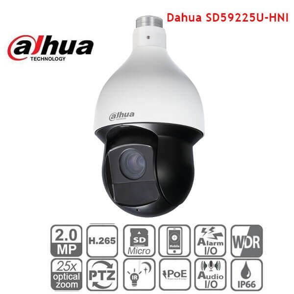 Camera Speed Dome IP Starlight 2.0 MP Dahua SD59225U-HNI 