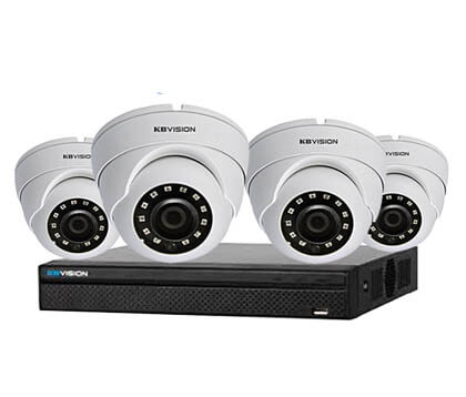 Trọn Bộ 4 Camera KBvision 2.0M Thu Âm & Báo Động