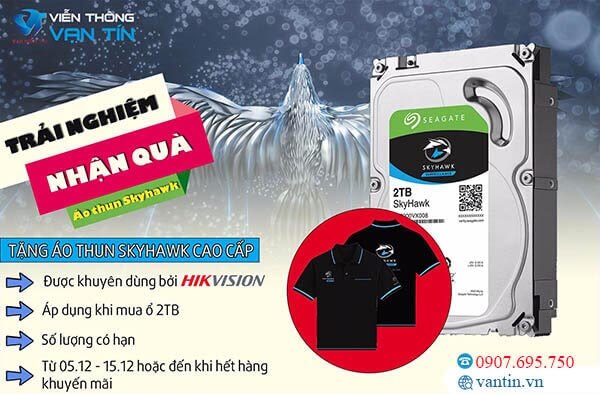 Khuyến Mãi Hấp Dẫn Mua Ổ Cứng Được Quà, Tặng Ngay Áo Thun Skyhawk