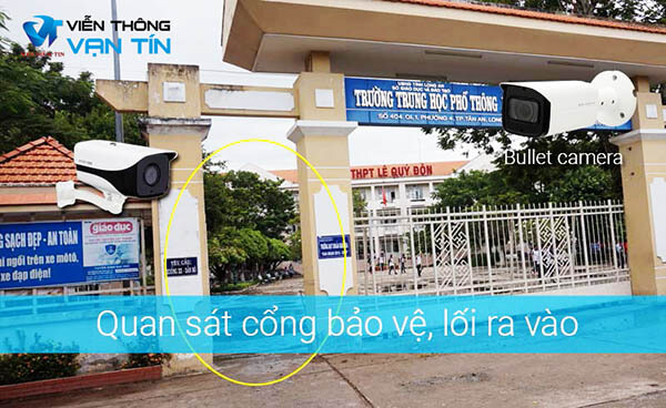 Lắp camera giám sát khu vực cổng bảo vệ & khu vực xe ra vào