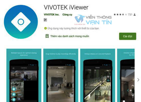 Phần mềm VIVOTEK iViewer xem camera trên điện thoại