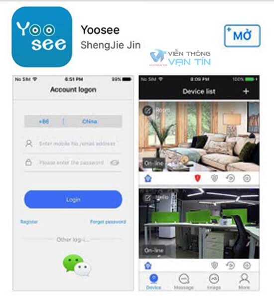 Phần mềm YOOSEE xem camera trên điện thoại