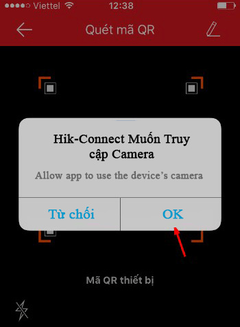 truy cập vào camera trên ứng dụng Hik-Connect