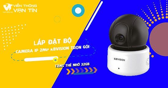 Lắp Đặt Trọn Bộ Camera Wifi 2MP Kbvision KBI-H20PWN Cho Gia Đình