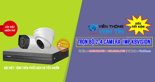 Lắp Đặt Trọn Bộ 2 Camera KBvision HD 720P Cho Nhà Ở