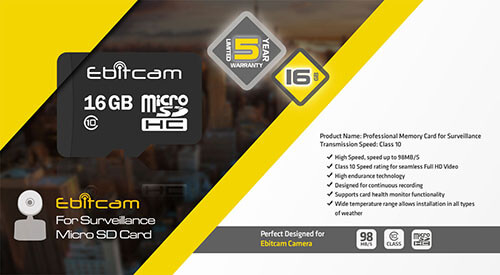 Thông Số Kỹ Thuật Thẻ Nhớ 16GB Ebitcam Ultra Class 10