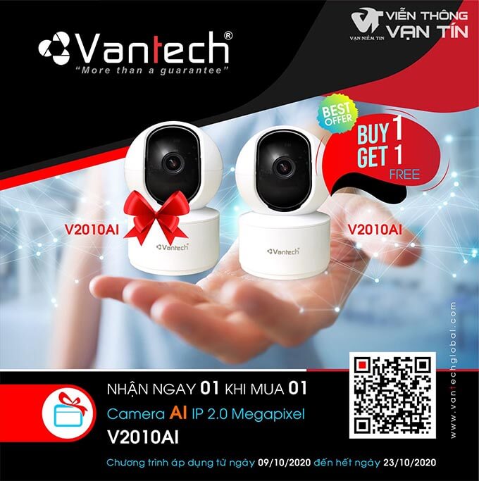 Mua 1 Tặng 1 Cùng Camera VANTECH V2010AI