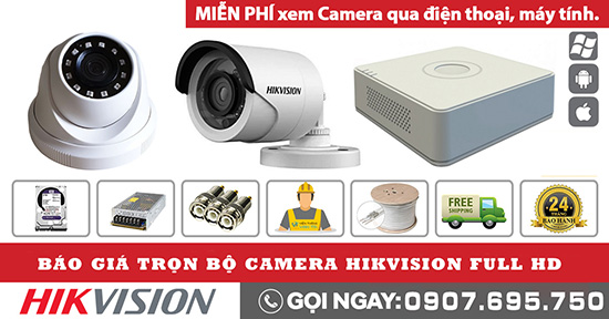 Báo Giá Lắp Đặt Trọn Bộ Camera Hikvision