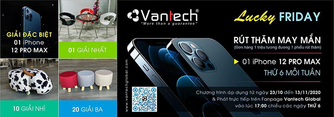 Rút Thăm May Mắn Nhận Ngay Quà CỰC KHỦNG Từ Vantech
