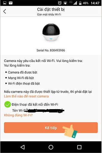 Cài đặt xem camera EZVIZ trên điện thoại Bước 11