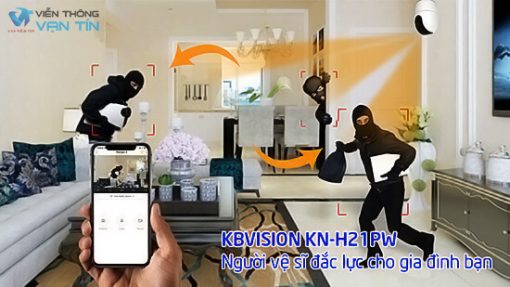 Quan Sát Camera Wifi Robot KBONE KN-H21PW Qua Điện Thoại