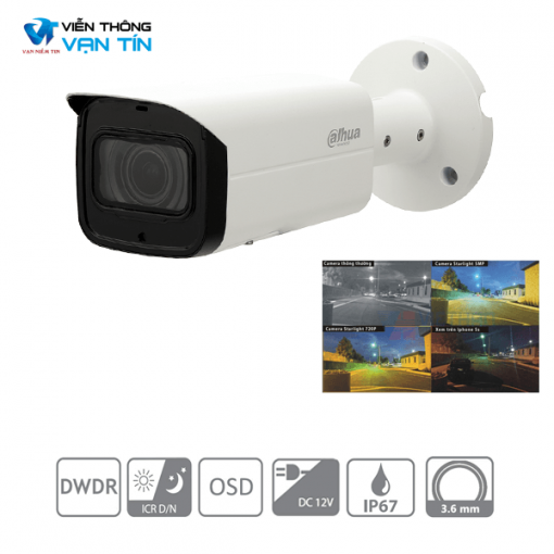 Camera IP Starlight Dahua IPC-HFW2231TP-VFS Có Màu Ban Đêm