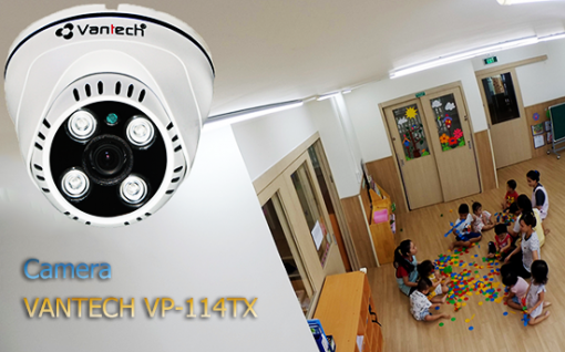 Lắp đặt Camera Dome 2mp Vantech VP-114TX/AX/CX giá rẻ HCM