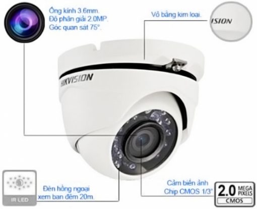 Chi Tiết Tính Năng Kỹ Thuật Camera HD-TVI DS-2CE56D0T-IR