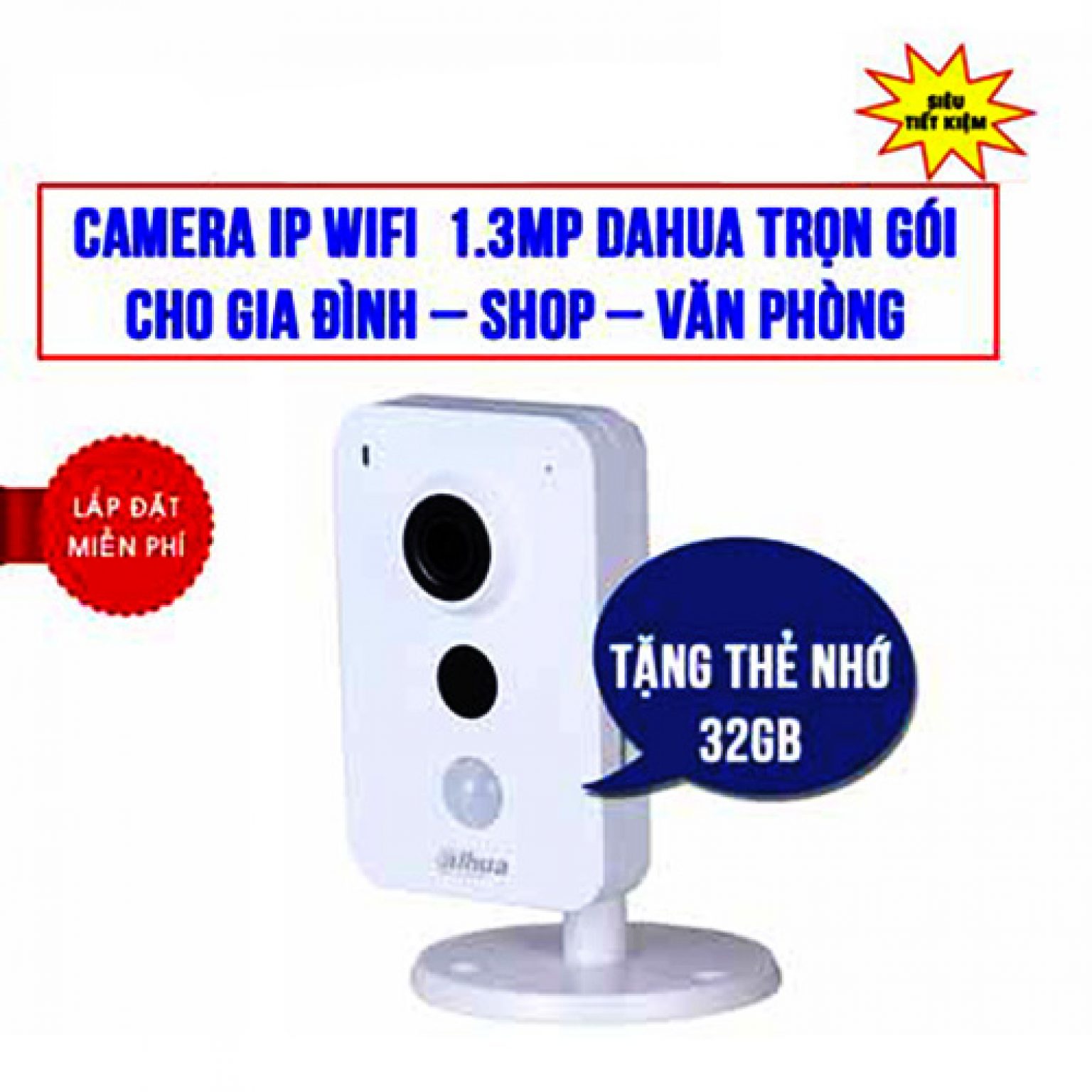 Trọn Bộ Camera Wifi 1.3MP Dahua DHI-K15P Giá Rẻ Đang Sale HOT