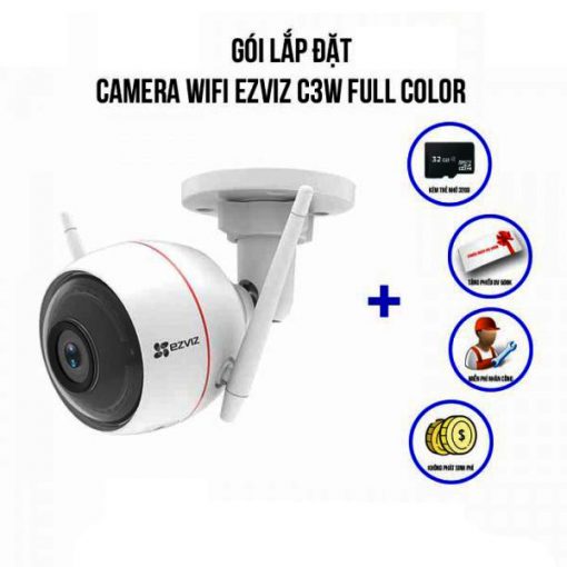 Lắp Đặt Trọn Bộ Camera IP Wifi EZVIZ C3W Full Color 1080P