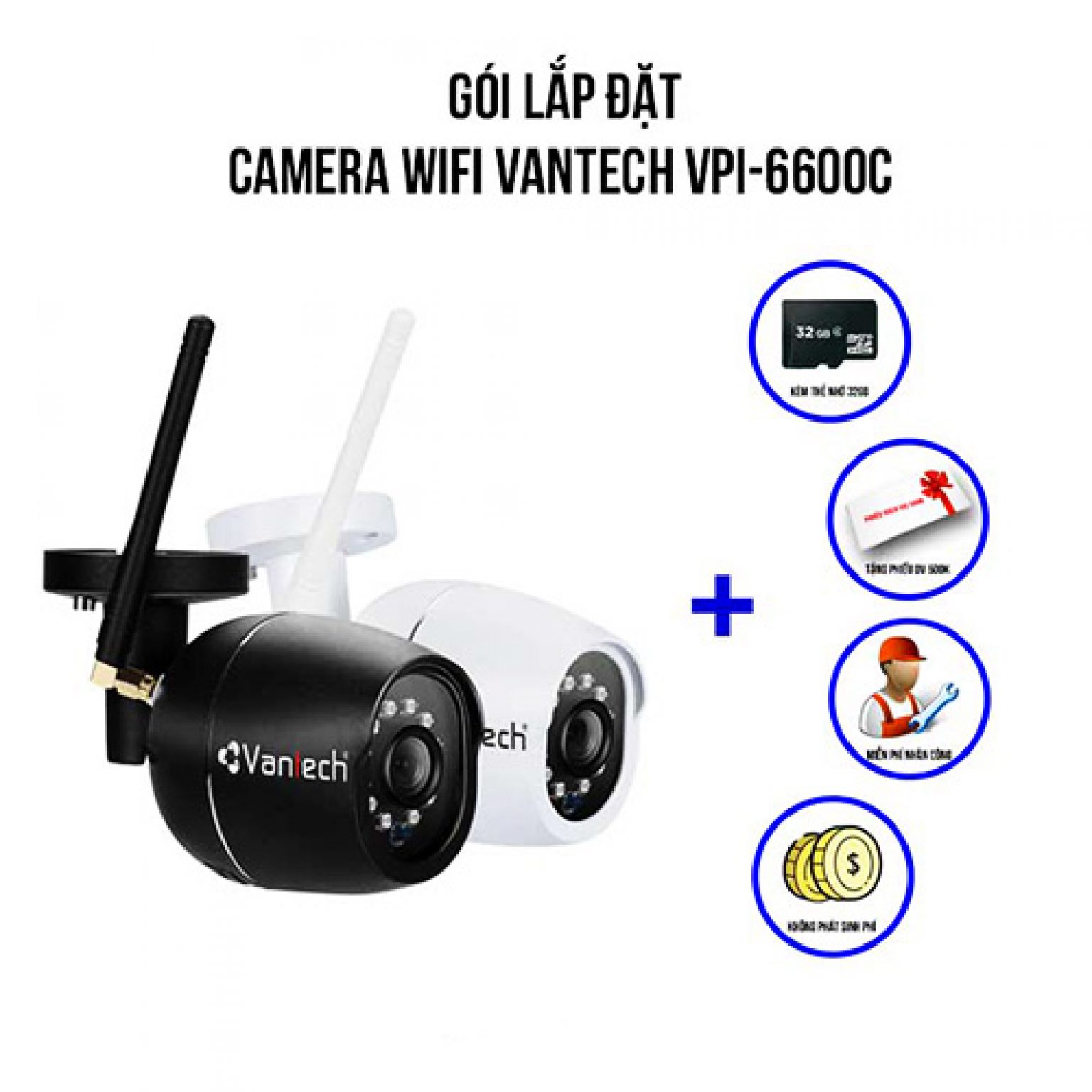 Trọn Bộ Camera Wifi Vantech VPI-6600C