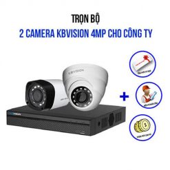 Trọn Bộ 2 Camera 4.0MP Kbvision Giá Siêu Khuyến Mãi 2021