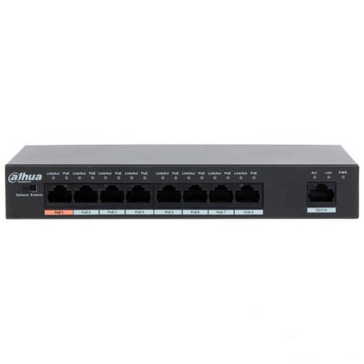 Switch PoE Dahua PFS3009-8ET-65 8 port 10/100Mbps