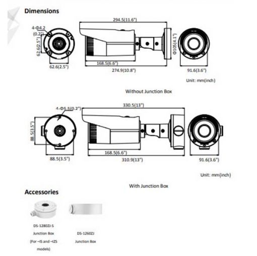 Kích Thước Kỹ Thuật Camera IP Hikvision DS-2CD2621G0-I