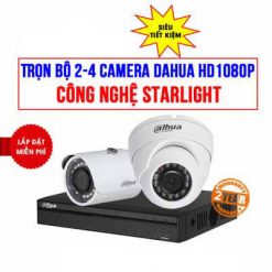 Trọn Bộ 2 Camera HDCVI Starlight Dahua HD1080P Cho Cửa Hàng