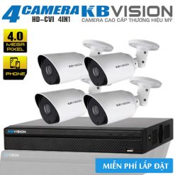 Trọn Bộ 4 Camera Kbvision 4MP