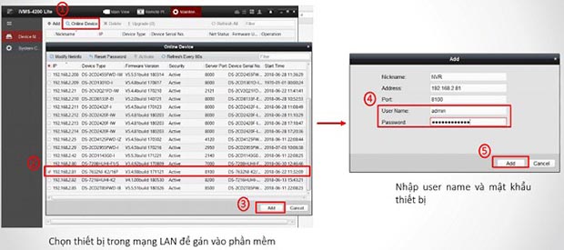 Cách thêm thiết bị vào iVMS 4200 Lite