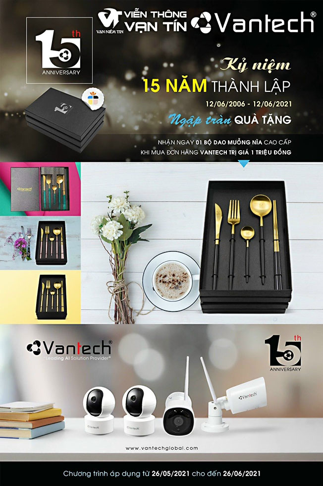 Vantech Siêu Khuyến Mãi Tặng Quà Siêu HOT tháng 5 - 2021