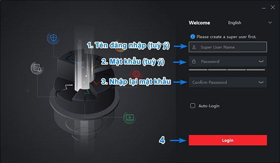 Tạo Super Username và Password quản trị