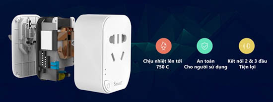 Ổ Cắm Wifi Thông Minh SmartZ SK08 Cực Bền, Sử Dụng An Toàn