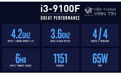 Chip Máy Tính Văn Phòng Vip I3-9100F Bán Chạy 2021 - PC Siêu Mạnh - Bền